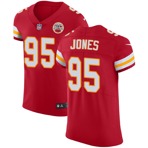 Nike Chiefs #95 Chris Jones Red Team Color Men's Stitched NFL Vapor Untouchable Elite Jersey - Click Image to Close